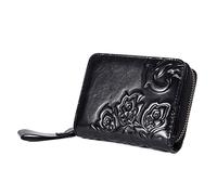 JZFOACHR Fashion Women Wallets Genuine Leather Zipper Female Card Holder Purse Wallet,Luggage (E)