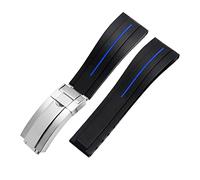 JZFOACHR Flat End 20mm 21mm Rubber Silicone Watch Bands For any brand Watch stainless steel Folding buckle Strap Brand Watchband Sports