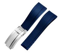 JZFOACHR Flat End 20mm 21mm Rubber Silicone Watch Bands For any brand Watch stainless steel Folding buckle Strap Brand Watchband Sports