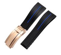 JZFOACHR Flat End 20mm 21mm Rubber Silicone Watch Bands For any brand Watch stainless steel Folding buckle Strap Brand Watchband Sports