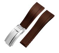 JZFOACHR Flat End 20mm 21mm Rubber Silicone Watch Bands For any brand Watch stainless steel Folding buckle Strap Brand Watchband Sports