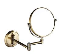 JZFOACHR Folding Double-Sided Adjustable arm Makeup Mirror Rotating Normal 5 Times Amplified Circular Magnifying Glass