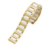 JZFOACHR For women man Ceramic Bracelet stainless steel combination watchband 12 14 15 16 18 20 22mm strap fashion watch wristwatch band