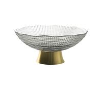 JZFOACHR Fruit Bowl Glass Fruit Plate Deluxe Dinner Plate Bedroom Living Room Fruit Bowl Kitchen Dinner Plate Fruit Plate Home Decor Tray Glass Bowl (Color : Gris, Size : 300ML) (