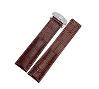 JZFOACHR Genuine Leather Bracelet 19mm 20mm 22m For Watchband Men Wristwatches Band Accessories Fold Buckle Leather Watch Strap
