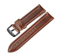 JZFOACHR Genuine Leather Watch Band 18mm 20mm 22mm Quick Release Watch Straps Watchbands Belt with Solid Buckle (Color : Black Size : 22mm)