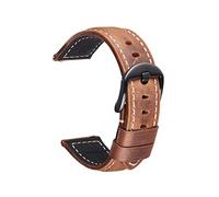 JZFOACHR GSZCCZS Leather Watch Straps Quick Release Watchband 20Mm 22Mm 24Mm Leather Watch Strap Watch Band /24Mm/Brown-Black Buckle