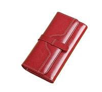 JZFOACHR Hand Purse Female Long All-in- Large Capacity Card Bag Soft Leather Multi Card Wallet,D-10 * 3 * 19cm