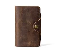JZFOACHR Hand-Stitched Leather Retro Purse Men's Long Money Clip Wallet Men's Storage Bag Wallet,D-15 * 10cm