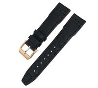 JZFOACHR High Density Nylon Cowhide Watch Strap 20mm 21mm Genuine Leather Embossing Green Blue Watchband Replace for Series Accessories