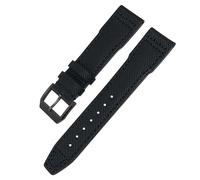 JZFOACHR High Density Nylon Cowhide Watch Strap 20mm 21mm Genuine Leather Embossing Green Blue Watchband Replace for Series Accessories