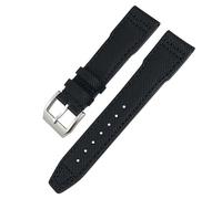 JZFOACHR High Density Nylon Cowhide Watch Strap 20mm 21mm Genuine Leather Embossing Green Blue Watchband Replace for Series Accessories