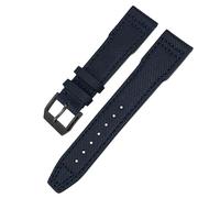 JZFOACHR High Density Nylon Cowhide Watch Strap 20mm 21mm Genuine Leather Embossing Green Blue Watchband Replace for Series Accessories