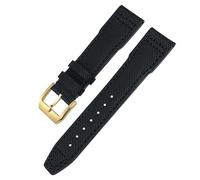 JZFOACHR High Density Nylon Cowhide Watch Strap 20mm 21mm Genuine Leather Embossing Green Blue Watchband Replace for Series Accessories