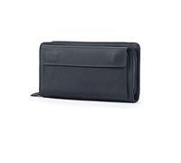 JZFOACHR Large Capacity Coins Pocket Women's Leather Wallet Long Style Engraved Coin Purses Unisex Zipper Pocket