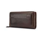 JZFOACHR Large Capacity Coins Pocket Women's Leather Wallet Long Style Engraved Coin Purses Unisex Zipper Pocket