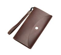 JZFOACHR Leather Clutch Wallet Multi Card Slot Travel Wallet Strap Party Phone Wallet Clutch，A