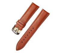 JZFOACHR Leather Watch Strap 14mm 16mm 18mm 20mm 22mm Watchband for Women Men Watch Accessories Solid Buckle Brown Blue Red (Color : Blue Size : 20mm)