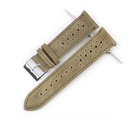 JZFOACHR Leather Watch Strap Porous Breathable Watchband 18mm 20mm 22mm 24mm Handmade Stitching Watch Bracelets Replacement Lasting (Band Color : Ice Blue, Band Width : 24mm)