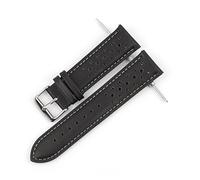 JZFOACHR Leather Watch Strap Porous Breathable Watchband 18mm 20mm 22mm 24mm Handmade Stitching Watch Bracelets Replacement Lasting (Band Color : Gold, Band Width : 22mm)