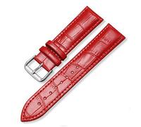 JZFOACHR Leather Watch Strap with Bamboo Knot Pattern Replacement Watchband Black Brown Blue Red White Pink 12-24mm
