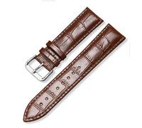JZFOACHR Leather Watch Strap with Bamboo Knot Pattern Replacement Watchband Black Brown Blue Red White Pink 12-24mm