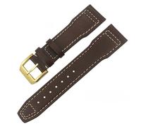 JZFOACHR Leather Watchband 20mm 21mm 22mm for IWC IW3777 IW3270 Mark 18 Big Pilot’s Watch Strap Brown Soft Cowhide Bracelets