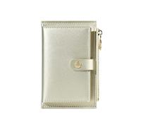JZFOACHR Leather Zipper Women's Wallet Fashion Short Ladies Coin Purse Multifunction Card Holder Mini Female Money Clip,Luggage (C)