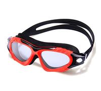 JZFOACHR Liquid Silicone Swim Goggles, Swimming Goggles No Leaking Anti Fog UV Protection Mirrored Triathlon with Case for Women Men Youth Adult(C)