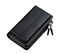 JZFOACHR Long Purse Men's Organizer Wallet Male Casual Double Zipper Men Clutch Bag，