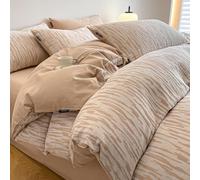 JZFOACHR Luxury Class A Jacquard Cotton Brushed Four-Piece Bedding Set Jacquard Bedding Set with Zipper Closure, Include 1 Duvet Cover and 2 Pillow Shams, All Seasons,Green,Full