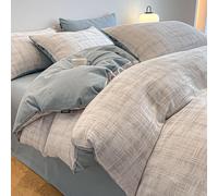 JZFOACHR Luxury Class A Jacquard Cotton Brushed Four-Piece Bedding Set Jacquard Bedding Set with Zipper Closure, Include 1 Duvet Cover and 2 Pillow Shams, All Seasons,Green,Full