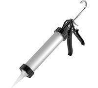 JZFOACHR Manual Drive Caulking Gun, Professional Bulk/Sausage High-Thrust Smooth Rod Bulk Glass/Structural Adhesive Glue Gun with 14 Pcs Glue Nozzle and 2 Pcs Scraper/Manual Tools / 300Ml