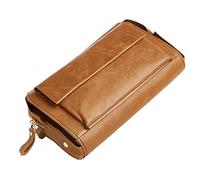 JZFOACHR Men's Casual Long Wallet, Leather Clutch, Large-Capacity Clutch, Can Hold Everything and is Easy to Carry,