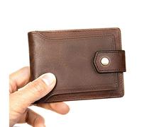 JZFOACHR Men's Leather Wallet Small Short Wallet Large Capacity Men's Wallet Coin Purse Buckle Wallet,A-One Size