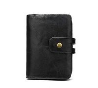 JZFOACHR Mens Wallet Bifold Wallet Mens Mini Short Wallet Leather Credit Card Holder Wallet with Coin Pocket Presents Soft & for Gents， Brother，Black-9x12.5x4cm