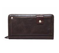 JZFOACHR Men's Wallet Clutch Male Leather Men's Clutch Bag Purse for Men Card Holder Money Bag Wallet Long，