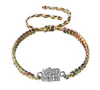 JZFOACHR New Unisex Stainles Stell Handmade Adjustable Rope Chain Bracelets Tibetan Buddha Woven Elephant Crystal Pendant Jewelry Gift Fashion Trendy Accessories Creative For Women And Men