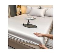 JZFOACHR Queen Size Fitted Sheet 100% Tencel Lyocell Cooling Sheets Soft Silky King Size Sheets Sateen Weave Elasticized Deep Pocket 1 Piece Bed Cover (Color : C, Size : Twin-XL)