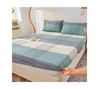 JZFOACHR Queen Size Fitted Sheet Only Jersey Knit Cozy T Shirt Like King Bed Linen 4 Way Stretchy Snug Fit Bedspreads No More Slipping Off for Mattress (Color : A, Size : Twin-XL)