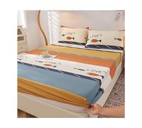 JZFOACHR Queen Size Fitted Sheet Only Jersey Knit Cozy T Shirt Like King Bed Linen 4 Way Stretchy Snug Fit Bedspreads No More Slipping Off for Mattress (Color : A, Size : Twin-XL)