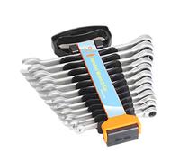 JZFOACHR Ratchet Spanner Set 1 pcs 8-19mm Ratchet Wrench Spanner Set of Multitools Fixed Head Dull Polish High Torque Plastic Rack Packed Multifunctional Hand Tool (Color : Mirror Polish)