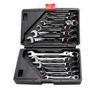 JZFOACHR Ratchet Spanner Set 1 pcs Keys Set Multitool Wrench Ratchet Spanners Hand Tools Wrench Set Universal Car Wrench Car Repair Tools (Color : 9 pcs Mirror Type)