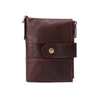 JZFOACHR Retro Men's Wallet Anti-Theft Swipe Wallet Multi-Card Slot Casual Large-Capacity Ticket Clip，A-12 * 9 * 2cm