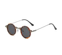 JZFOACHR Retro Steampunk Small Round Men Hip Hop Sunglasses Women Clear Ocean Lens Shades UV400 Female Glasses Frame