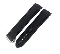 JZFOACHR Rubber Nylon Leather Watchband 20mm 22mm 19 21mm For Seamaster GMT Planet Ocean Diver 300 Orange Silicone Watch Strap