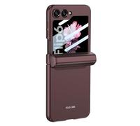 JZFOACHR Shockproof Case for Galaxy Z Flip 6, Magnetic Suction Hinge Pen Slot All-inclusive Phone Cover with Screen Tempered Film,Purple