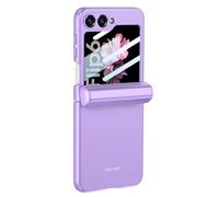 JZFOACHR Shockproof Case for Galaxy Z Flip 6, Magnetic Suction Hinge Pen Slot All-inclusive Phone Cover with Screen Tempered Film,Purple