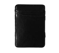 JZFOACHR Slim Men's Leather Wallet Credit Card Holder Women Small Cash Clip Bifold Man Clamps for Money，D-10 * 7cm