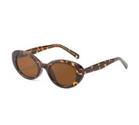 JZFOACHR Small Oval Sunglasses Women Vintage Eyewear Men Cat Eye Shades UV400 Sun Glasses
